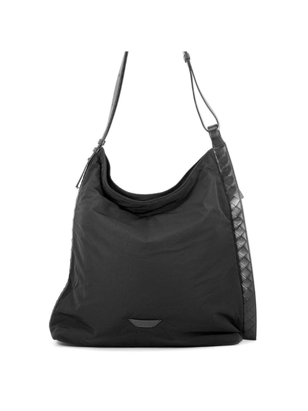 Bottega Veneta Shoulder Bag Intrecciato Crossboard Hobo Nylon Black